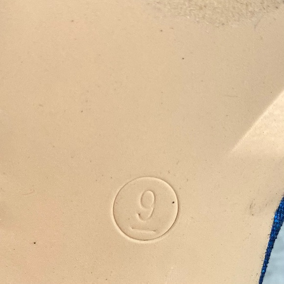 DE BLOSSOM COLLECTION Vibrant Blue Rhinestone Heeled Strappy Sandals - Picture 8 of 11